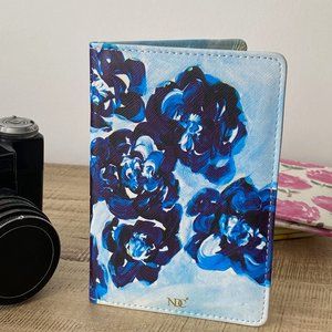 BLUE ROSE PASSPORT HOLDER